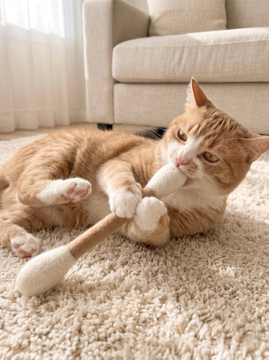 Q-tip Wool Catnip Toy